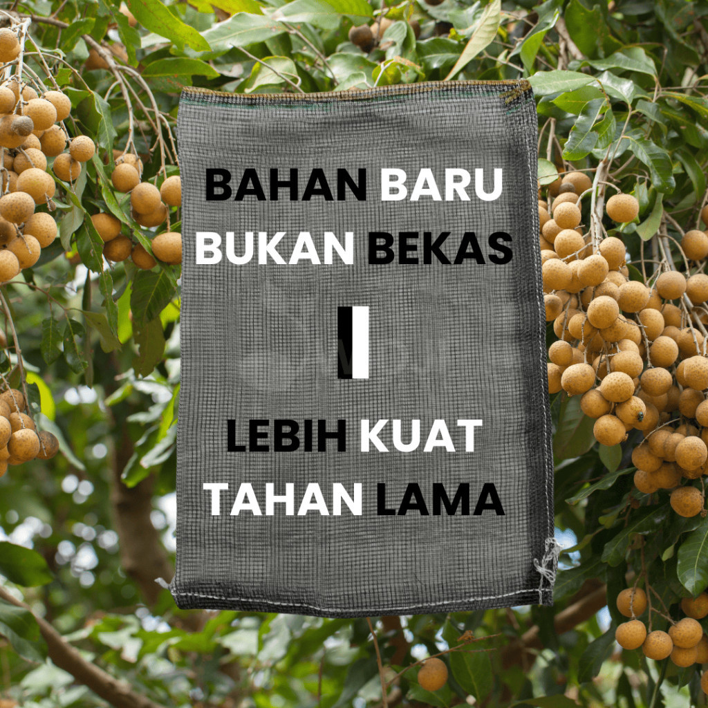 Karung Jaring Bawang Salak Kelengkeng Kondisi Baru 40x58 cm Isi 10 pcs