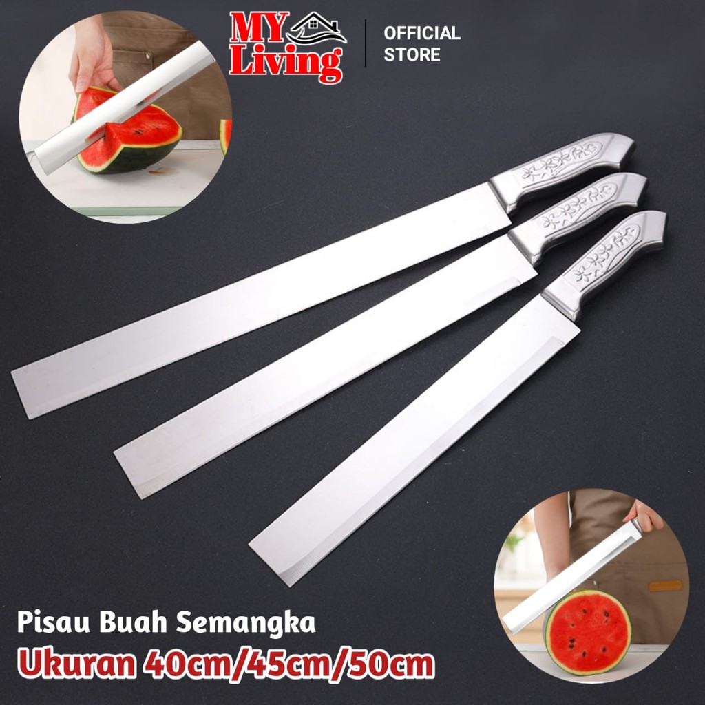 Pisau Buah semangka melon Stainless steel anti karat panjang