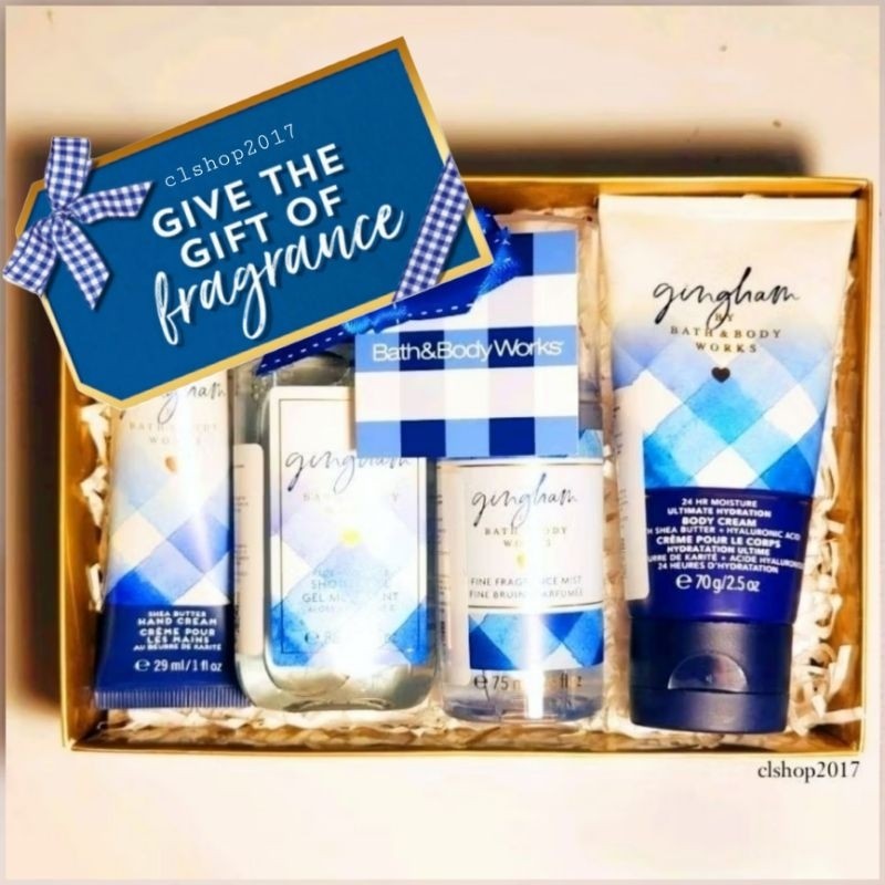 

BBW GINGHAM GIFTSET HAMPERS KADO HADIAH ULANG TAHUN BIRTHDAY GIFT PAKET HARI RAYA BINGKISAN SESERAHAN BATH & BODY WORKS TRAVELSIZE