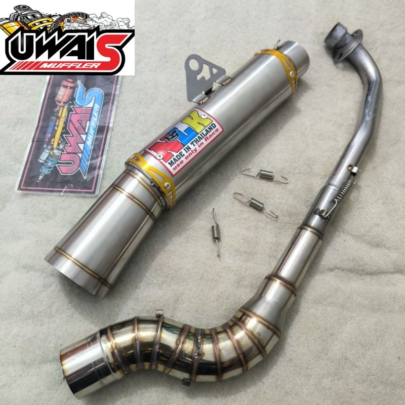 knalpot ekzos NLK Exhaust conical open spec 1 set for Ex5 Y15ZR lc135 Ex5 dream Exhaust wave 100 wav
