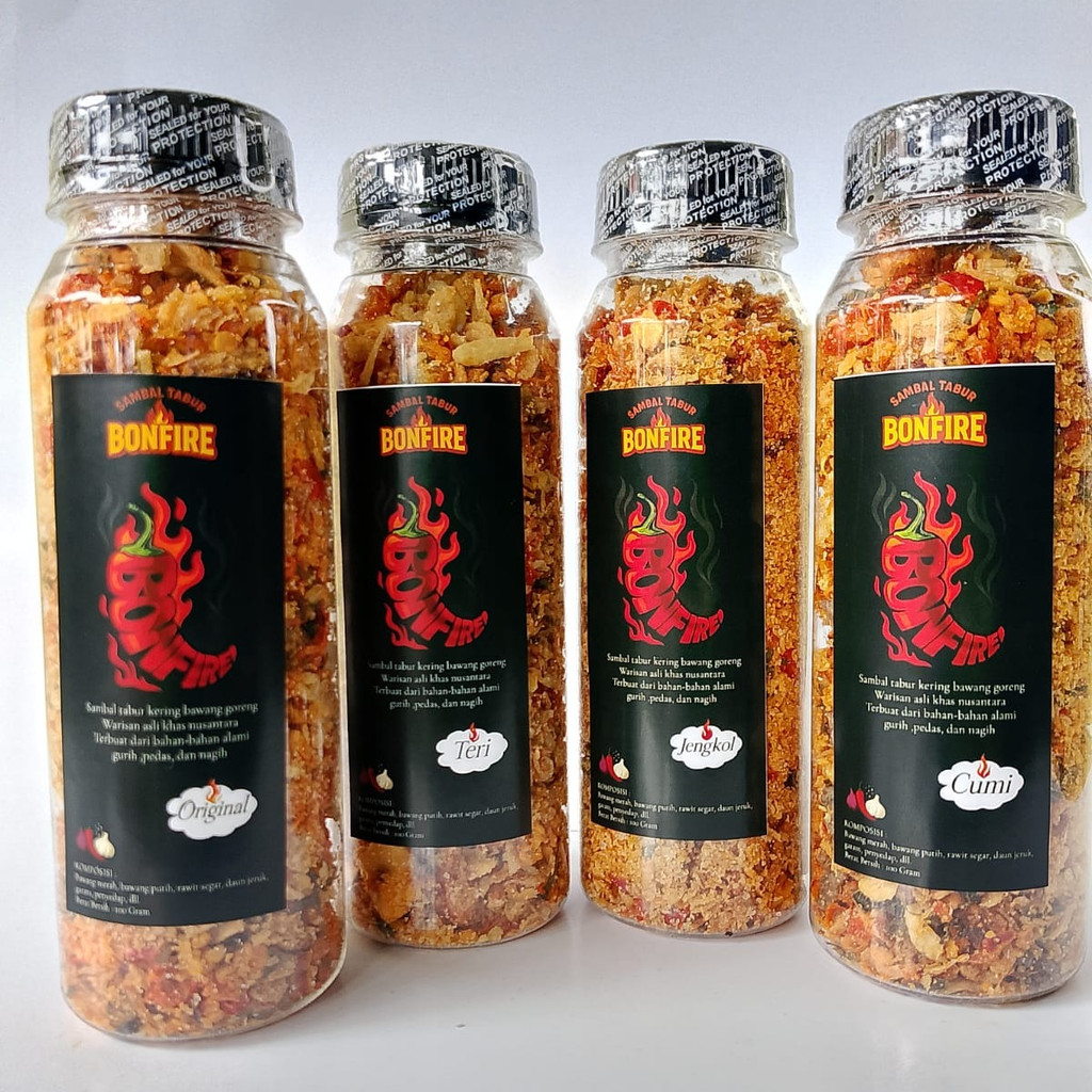 

BONFIRE Sambel Kering Tabur Daun Jeruk Sambal Instant 100g Siap Saji Asin Gurih Pedas