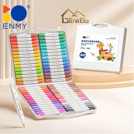 

Marker graffiti ENMY 80 warna Marker akrilik Cat marker tahan air Quick dry Batu Kaca Kayu Kertas
