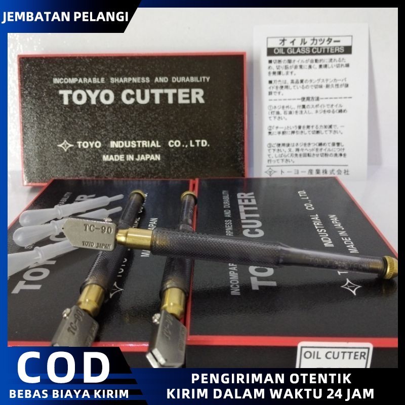 pisau potong kaca toyo tc 90 asli jepang pisau pemotong kaca alat potong kaca alat pemotong kaca ori