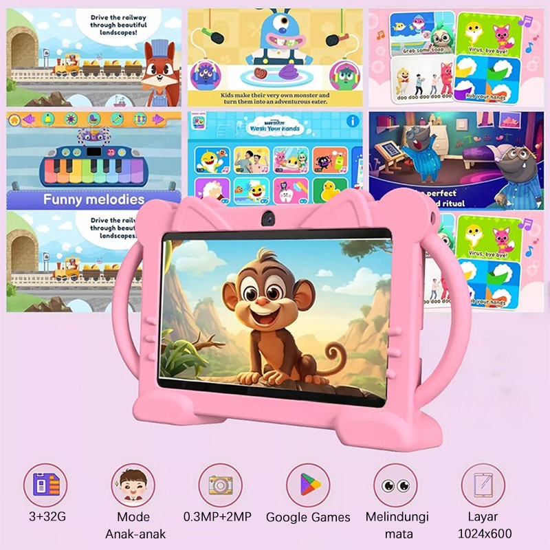 MTG-Tablet Anak Edukasi/tablet android/tablet anak untuk belajar/tablet anak/tablet anak android