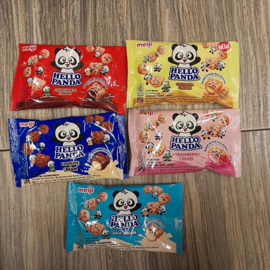 

Meiji Hello Panda Biscuit Isi Krim 25gr Rasa Coklat / Stroberi / Milk / Cookies & Cream / Caramel