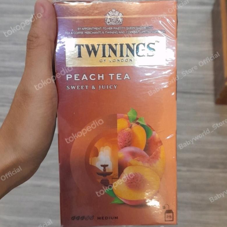 

Twinings Peach Tea Black Tea Teh Celup Import ( 25 Bags )