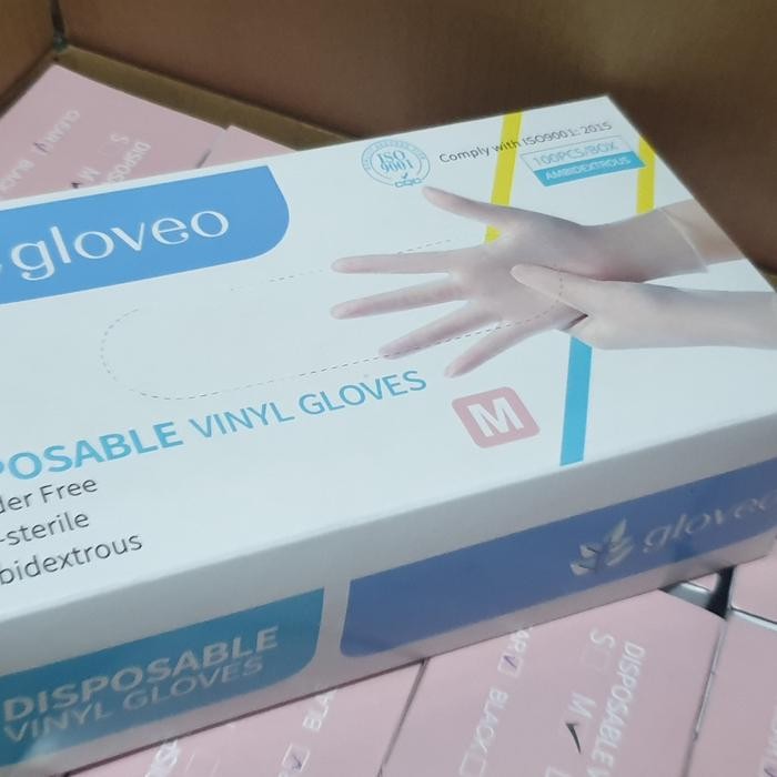 Gloveo Vinyl Gloves ( Food Grade ) - Putih, M