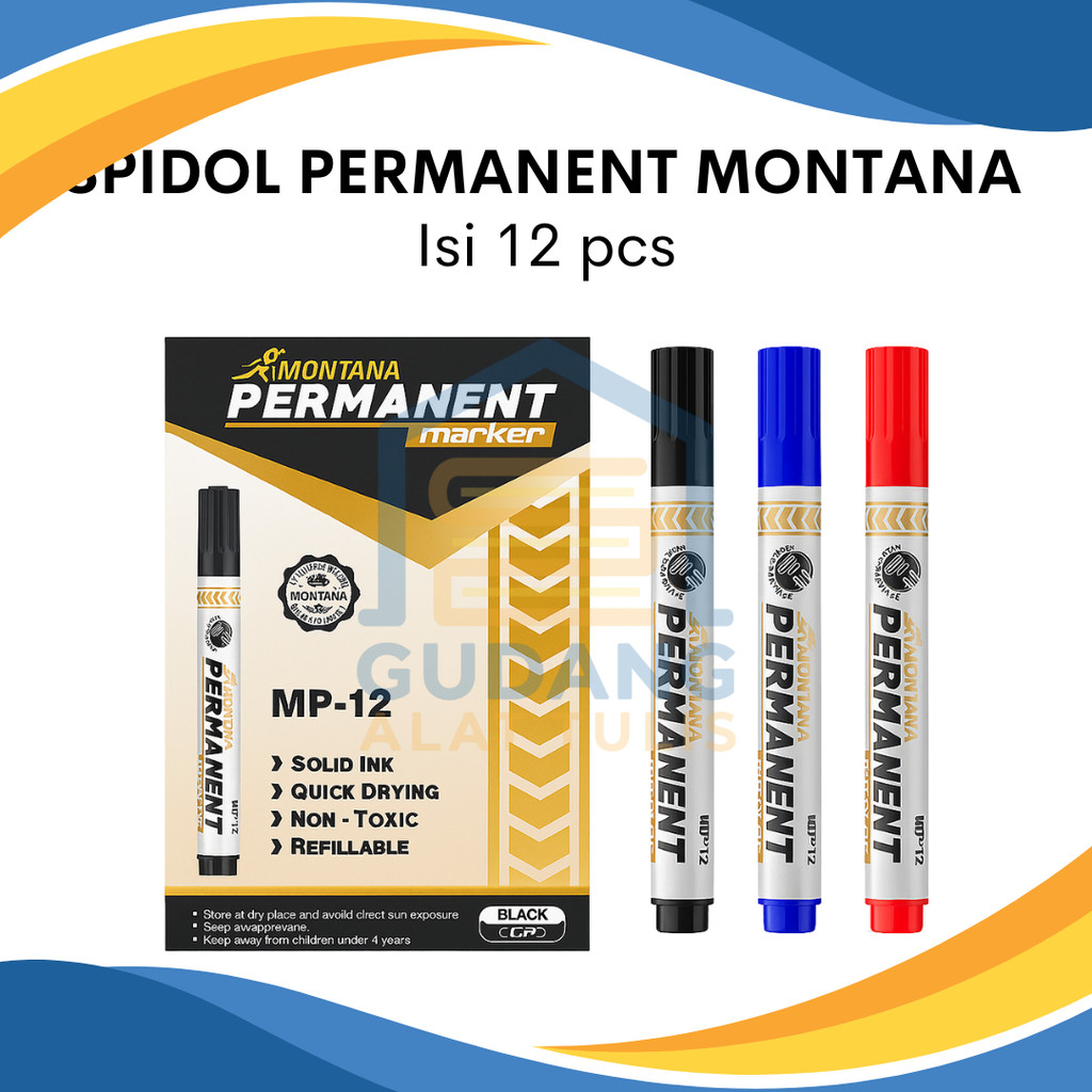 

SPIDOL MONTANA MP-12 PERMANENT PER BOX ISI 12PCS