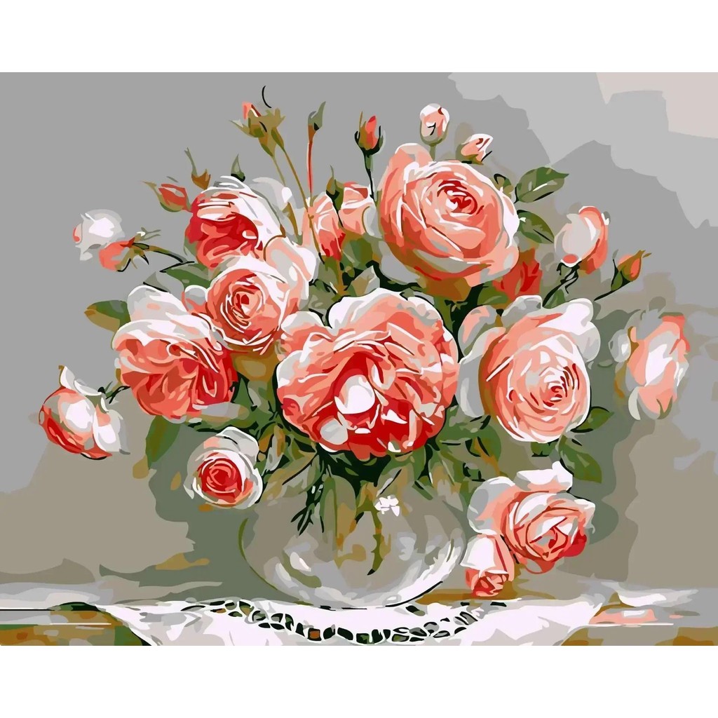 

Tulip DIY Digital Acrylic Flower Painting, Hand-Filled Landscape Painting, Explosion, 22209