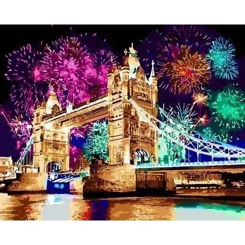 

25068-Tulip diy digital acrylic flower painting explosion hand-filled landscape painting