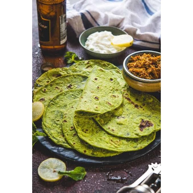 

QUESADILLA / KEBAB WRAP - CILANTRO FLOUR TORTILLA 20 CM Green FROZEN - Cilantro