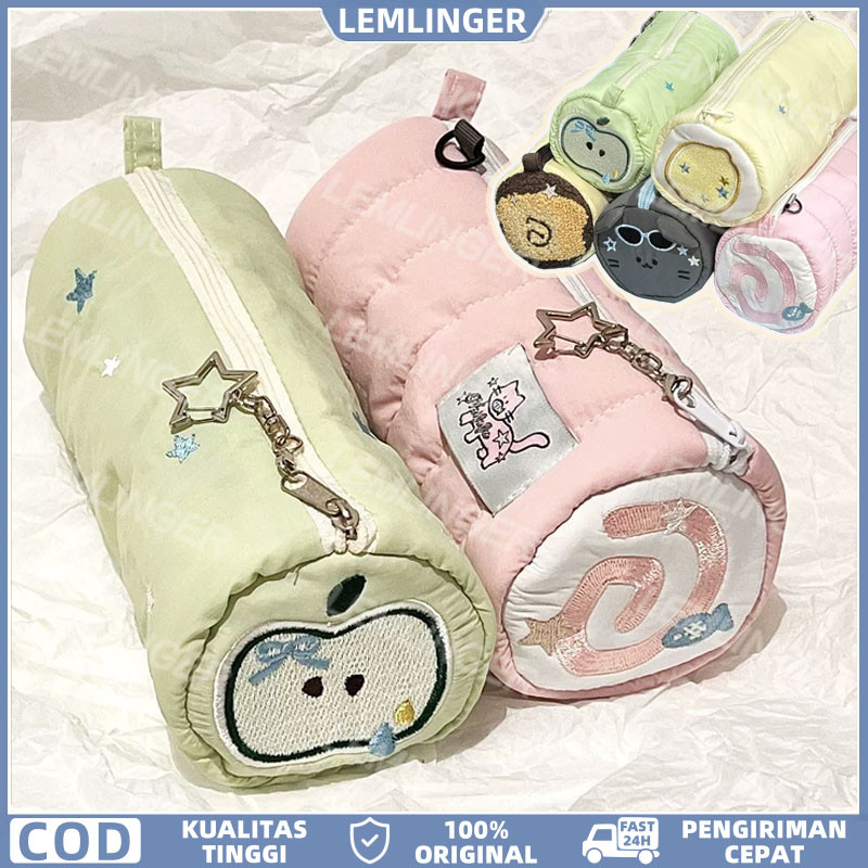 

【LEMLINGER】Kotak Pensil Sekolah Bentuk Roll Cake Korean Style/Kotak Pencil Lucu Korea Import Roll Cake Serbaguna Bahan Lembut