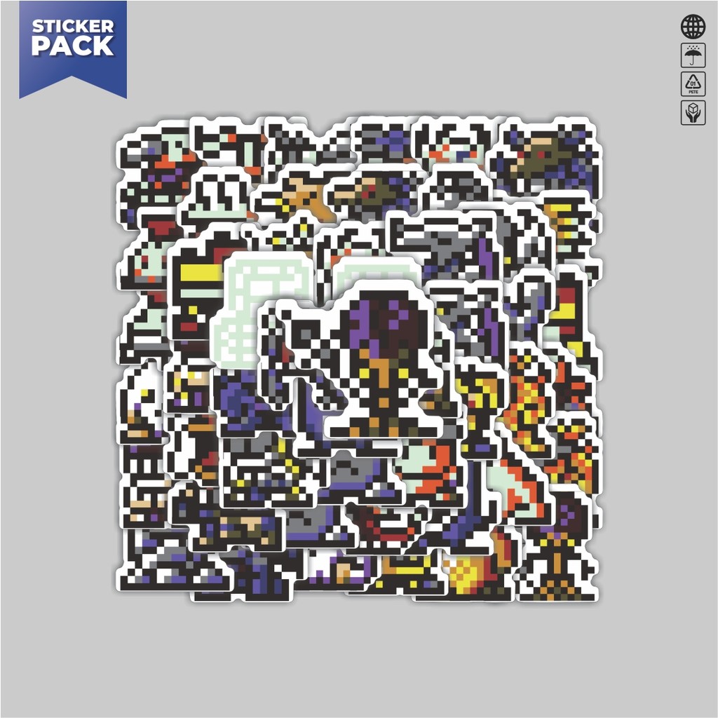 

[100PCS]Stiker Pack Stiker Pixel Digimon V51 Aesthetic Vinyl Anti Air Dekorasi Sticker Laptop Buku Journal Koper Helm Casing HP Gitar Helm Skateboard