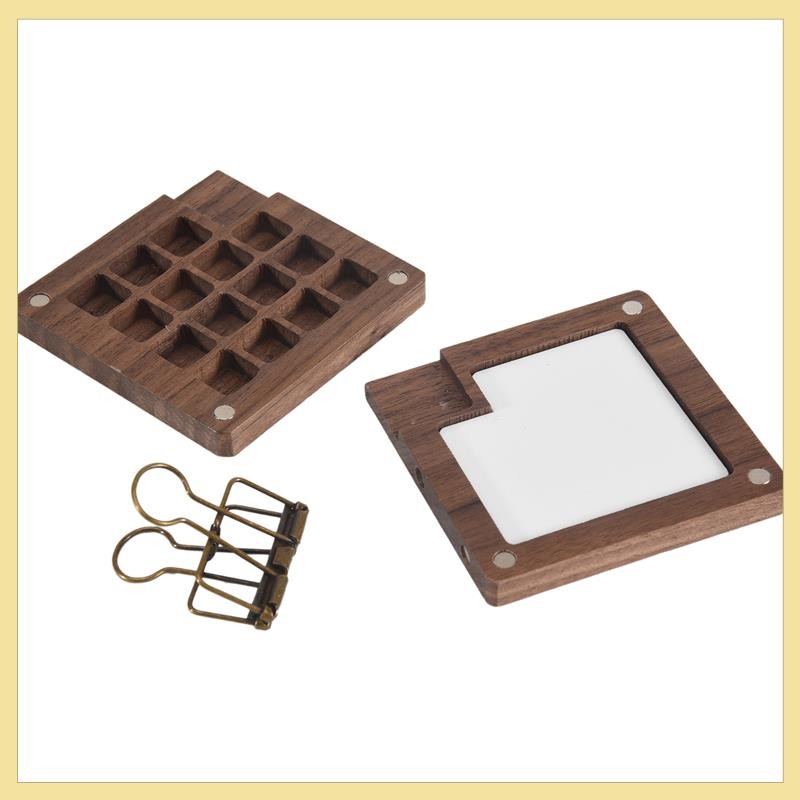 

TTKK-Portable Watercolor Palette, 15 Color Sketchbook Palette, Wooden Palette Box, Travel Paint Palette (Without Colors)