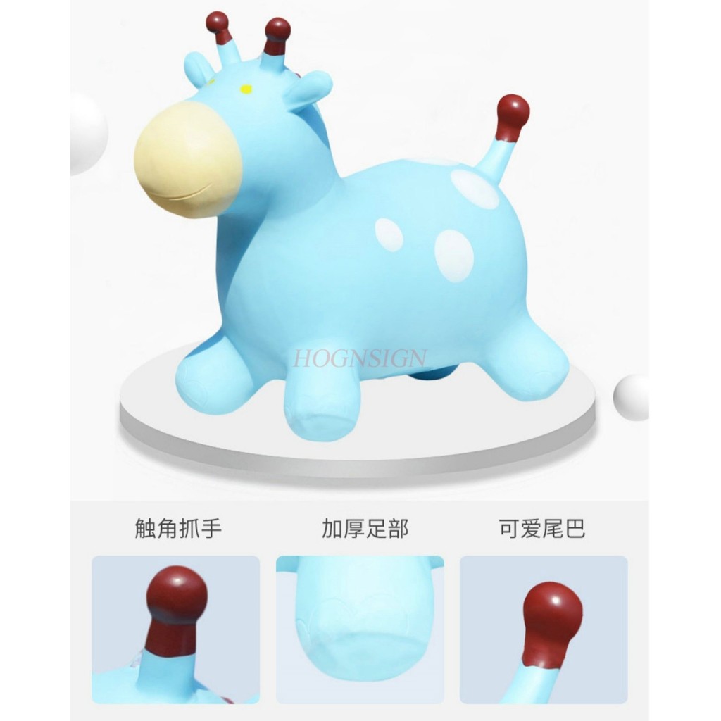 Jumping Horse Children's Pony Inflatable Toys Riding Horse 1-year-old Jumping Baby Shakes Horse, Tro