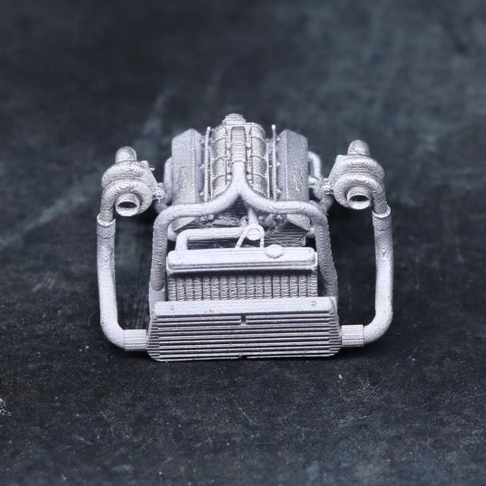 Miniature Diorama Mesin Diecast 1/64 V8 Twin Turbo Chevrolet