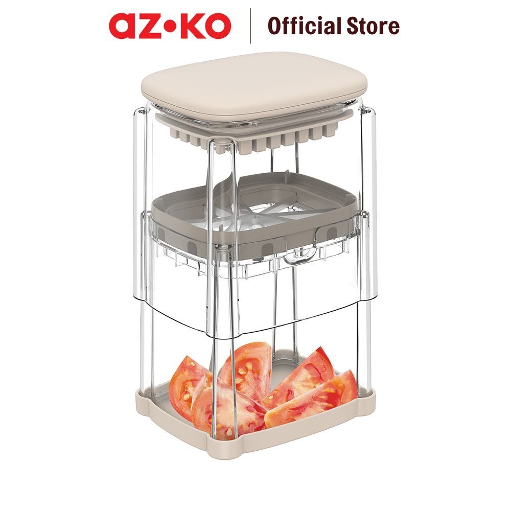 

AZKO Culinart Chopper Box - Krem Beige Penghalus Bahan Masakan Pencincang Bawang Cabai Serbaguna Gilingan Bumbu Dapur Pemotong Makanan