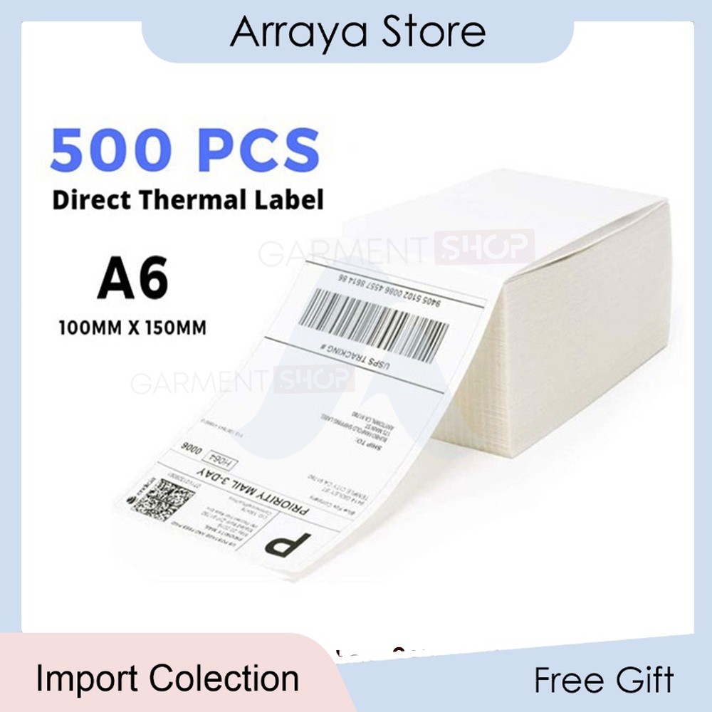 

Kertas Label Print Resi JOB Thermal Stiker Tempel 100x150 mm Isi 500 pcs 【Arraya Shop】