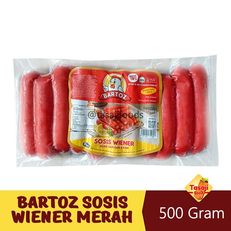 

Bartoz Sosis Wiener Merah 500gr Sosis Sapi dan Ayam Kulakan
