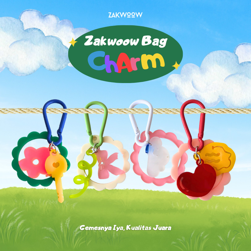 Zakwoow Bag Charm | Gantungan Tas Lucu Colorful Aksesoris Kekinian