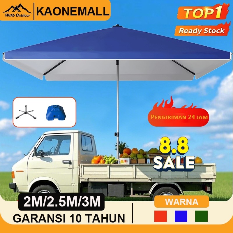 FRANCISS.ID payung luar ruangan Payung Tenda 250 cm Jualan Taman Pantai Payung pantai Double layer T