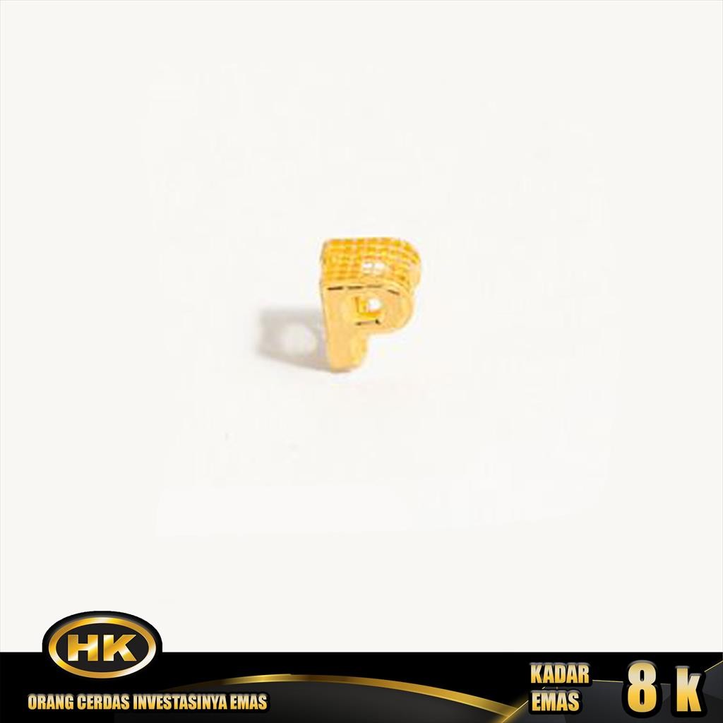 HK Mustika Gold - Liontin Emas 8K - Huruf P