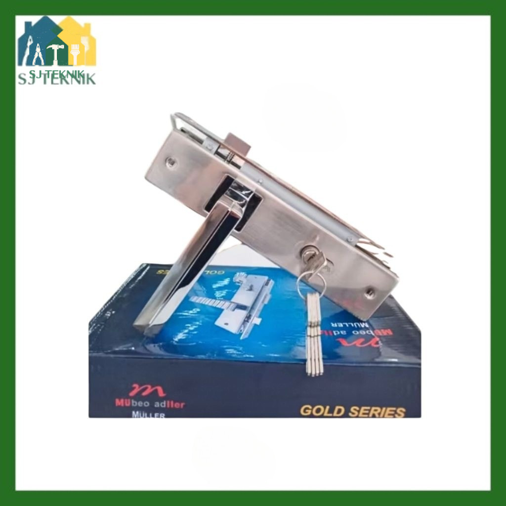 Selot Handle Pintu Besar Muller Set Stainless SN/CP 978309 Muller - (SJT)