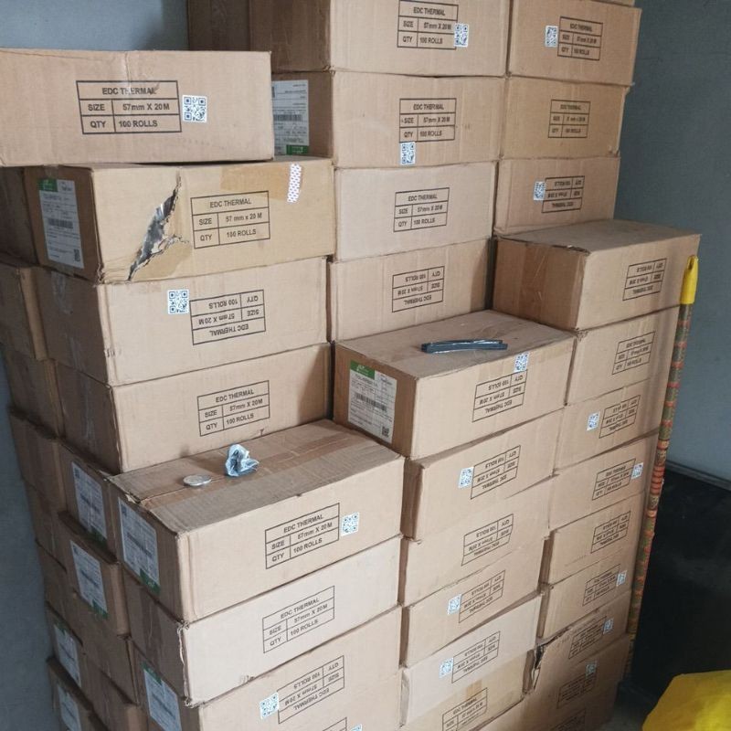 kertas printer bluetooth thermal logo mandiri