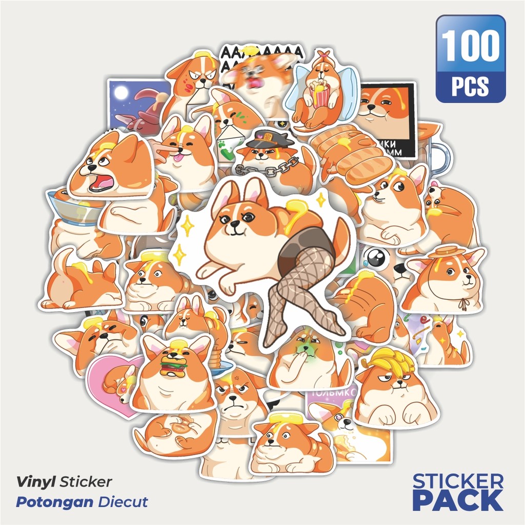 

Super Hemat! 100 PCS Stiker Hewan Cute Dog Bimchik [Bimchik Anjing Lucu] Waterproof Aesthetic- Untuk Laptop, Motor, dan Helm - Paper Stationery Pack