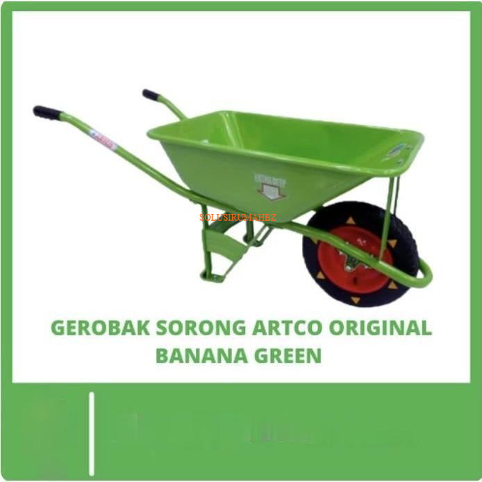 Gerobak Sorong Dorong Pasir Cor Artco Original Banana Green deep warna hijau