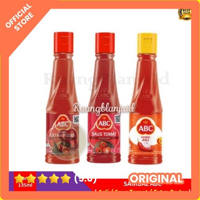 

ABC SAUS SAMBAL ASLI Extra pedas 135/130ml - Saos Tomat extreme