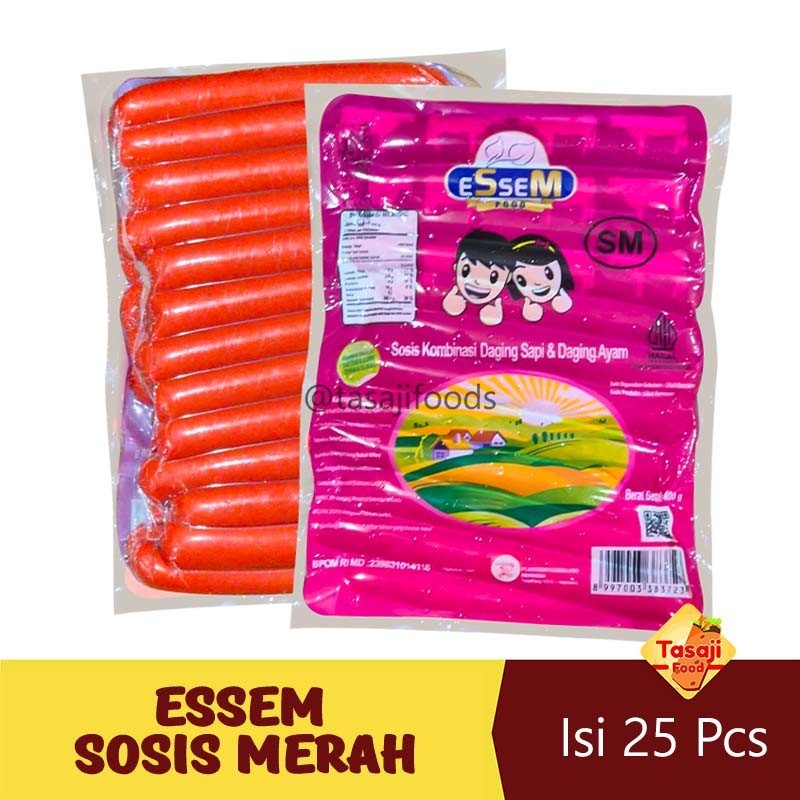 

Essem Sosis Merah dan Varian Putih Isi 25 Pcs Daging Sapi & Ayam