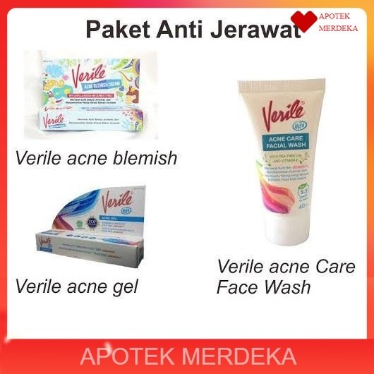 Verile Anti Jerawat / Verile Acne Gel / Verile Acne Blemish Cream / Verile Facial Wash / Veril / Ver