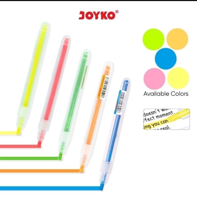 

ACEH.OYU 130845 Stabilo Highlighter JoykoPastel High Lighter ( Hijau Pink Biru Orange Kuning )