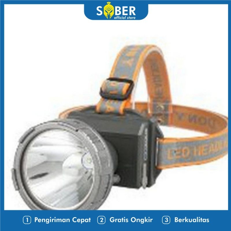 Senter kepala DONY KL-187 putih KL- 187 Mantap 20W + Lampu LED Indikator Battery