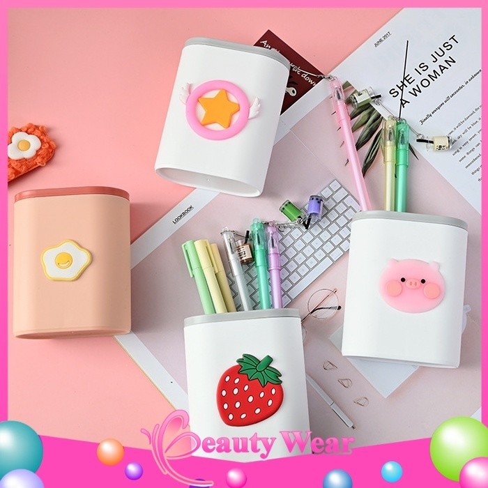 

Tempat Pensil Dan Pulpen Serbaguna Desktop Multifungsi Pen Holder Gaya Korea