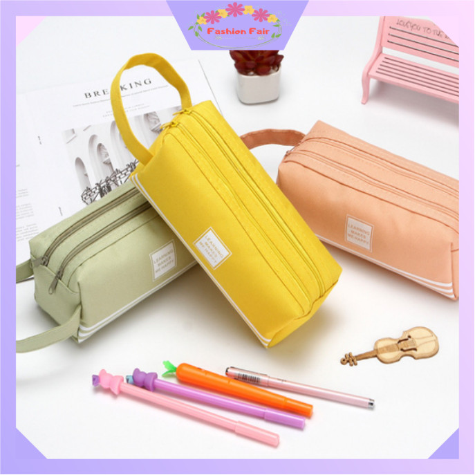 

FASHION FAIR - S5943 Tempat Alat Tulis Perlengkapan Sekolah 2 Sisi / Kotak Pensil 2 Pouch / Kotak Pensil Dan Stationery Dual Zipper