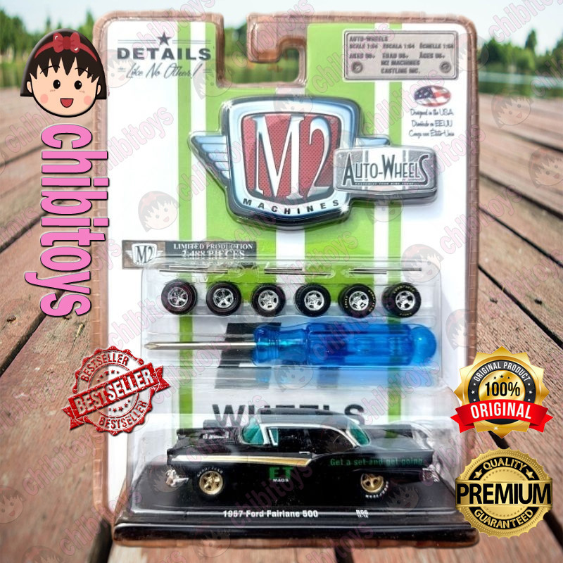 M2 AUTO WHEELS 1957 FORD FAIRLANE 500 ET MAGS - M2 MACHINES MINISCALE DIECAST MINI GT MODEL KIT
