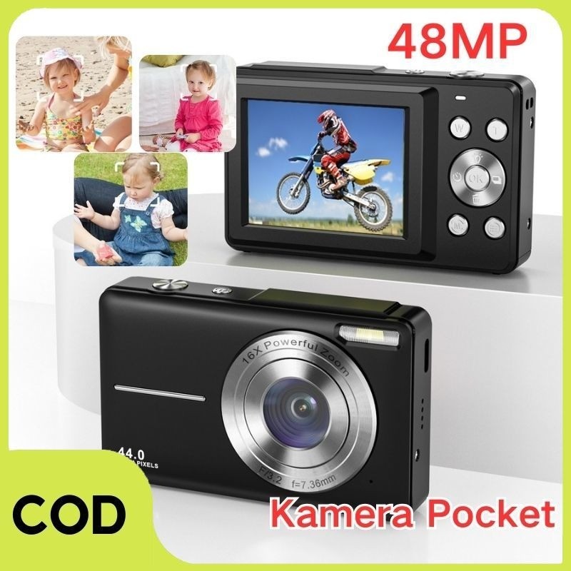 【COD】Digicam Kamera Pocket 48MP Kamera Digital Retro HD Digicam 1080P Mini Kamera Digital Portabel K