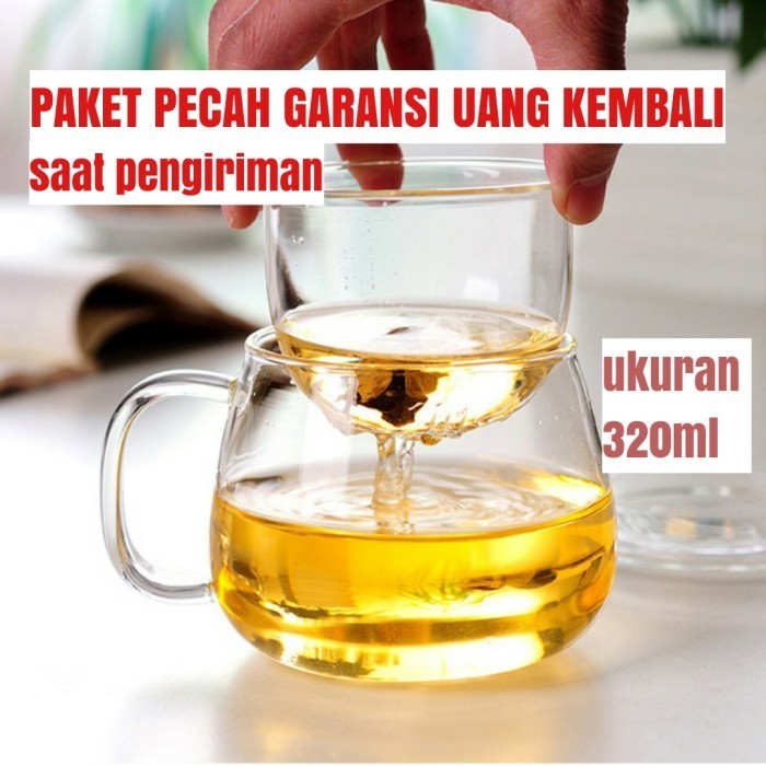 Best Promo GELAS KACA INFUS WATER ZAIDUL REMPAH SARINGAN FILTER ESTETIK PERABOTAN - 350ml, Tipe ke3