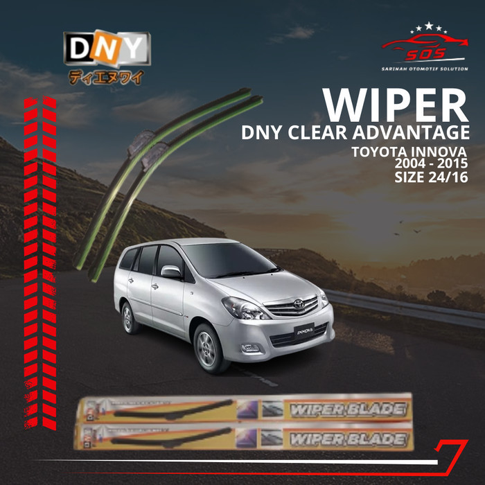 Wiper Depan Toyota Innova 2004 2008 2012 Frameless MURAH