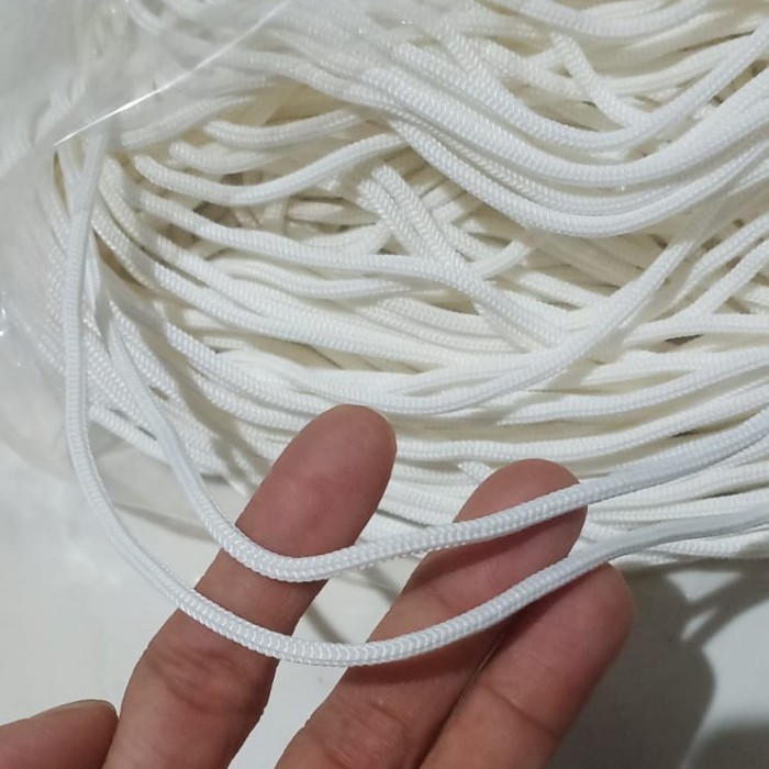 

1 Meter Tali Tambang 3mm 4mm 5mm Nylon Kepang Nilon Putih