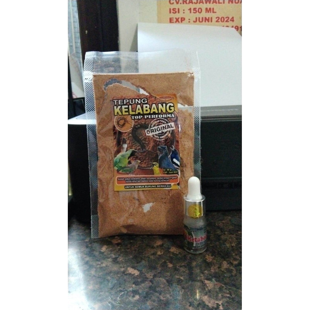 Af'Al birdshop - Paket Hemat Tepung Kelabang & Metabolisme White Crystal Penggacor Burung