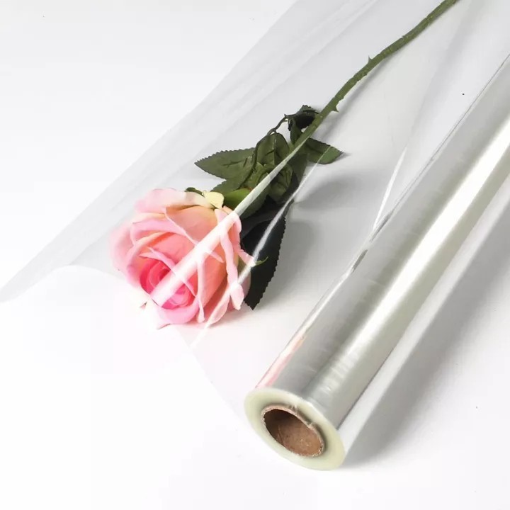 

BISA COD [1 Roll] Kertas Buket Bunga Bening Transparan / Kertas Plastik Bunga / Flower Wrapping Paper Transparent / Opp Transparent 70Cm*20Cm