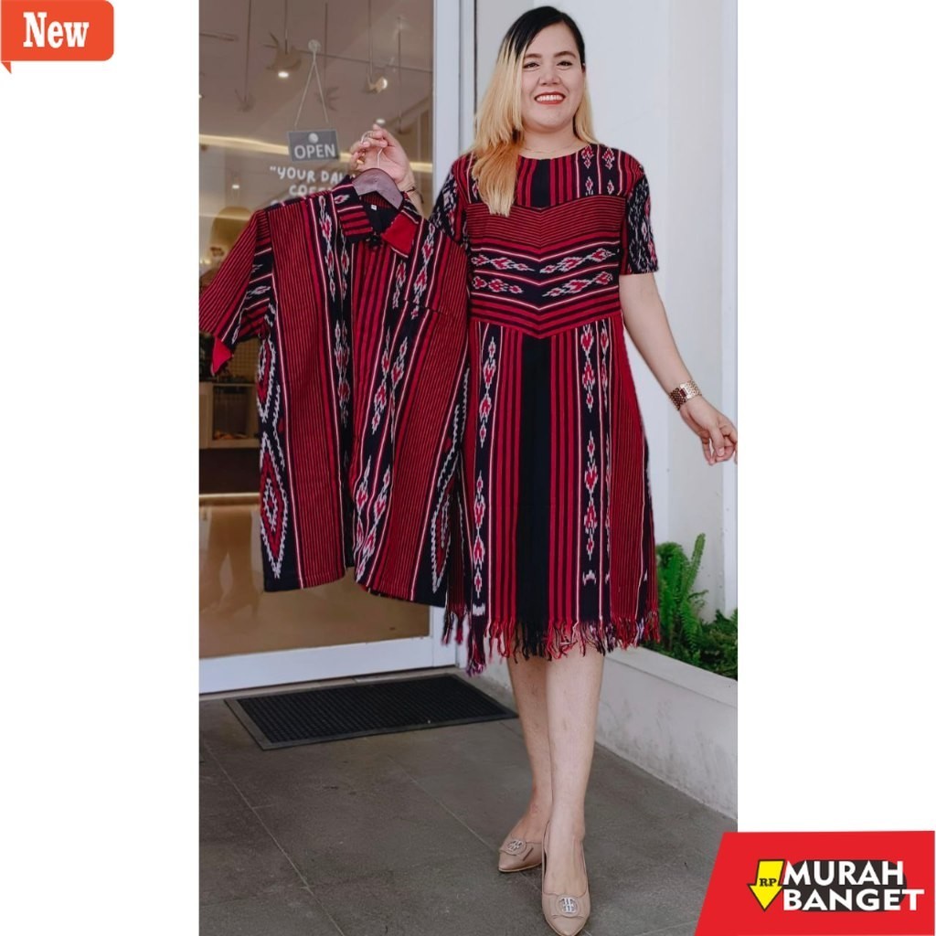 dress wanita kekinian COUPLE BATIK TUNIK DRESS JEPARA TEBAL PREMIUM YENI BAGARIANG - BAHAN TEBAL JAH