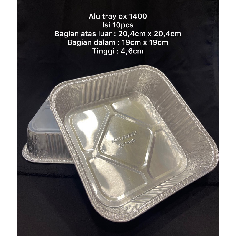 GRATIS ONGKIR -  ALUMUNIUM FOIL OX 1400 / KOTAK ALUMUNIUM FOIL UKURAN 20x20 ISI 10PCS