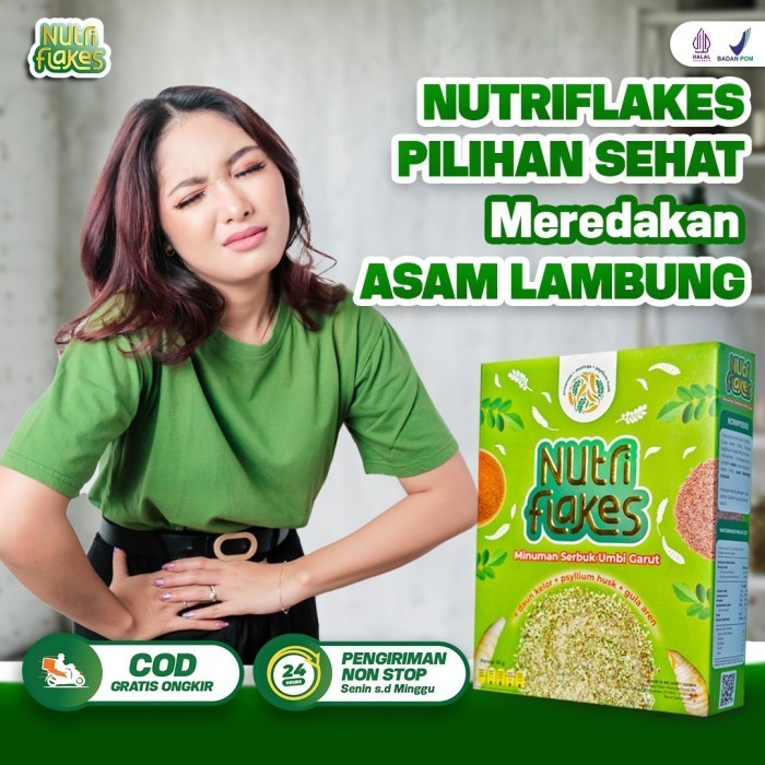 

Nutriflakes Minuman Sehat Umbi Garut Atasi Asam Lambung 1 Box 280 gr
