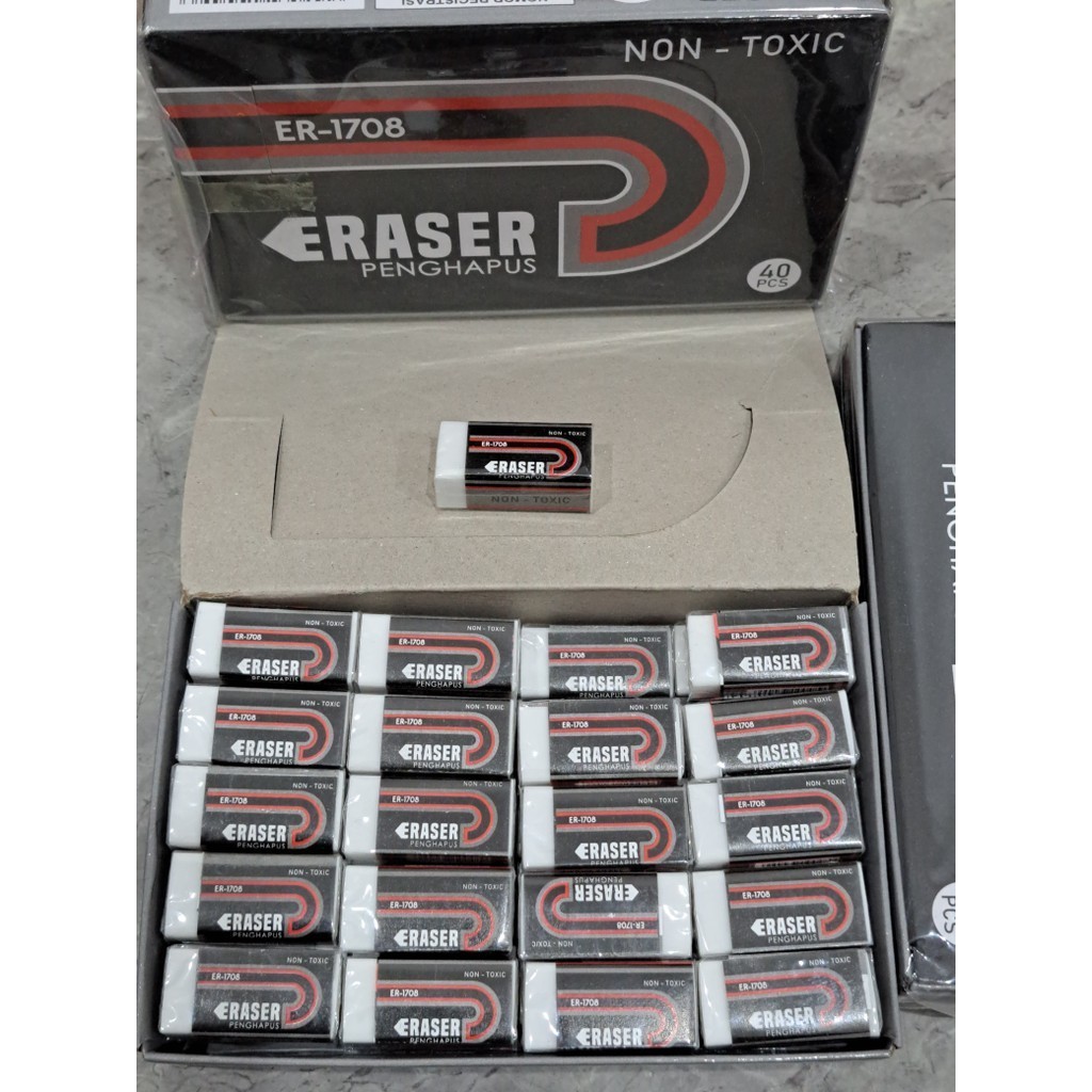 

HFM - Penghapus ER-1708 Eraser Non Toxic 40pcs