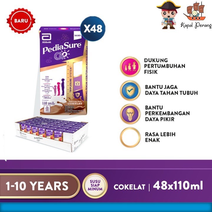 

Pediasure Go Cokelat Susu UHT 48 x 110mL