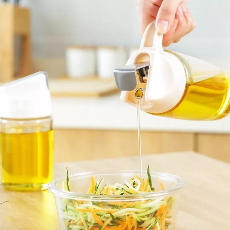 Botol Minyak Goreng 580Ml Wadah Minyak Kaca Bottle Oil Pot Tempat Penyimpanan Minyak Cuka Bumbu Keca